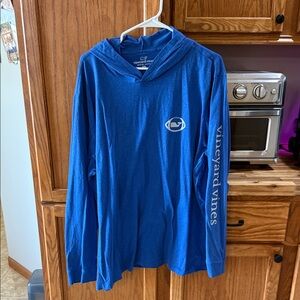 Vineyard Vines Lightweight Royal Blue Long Sleeve Hoodie